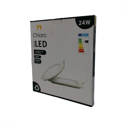 Panel LED 24W, de embutir, empotrar redondo BLANCO