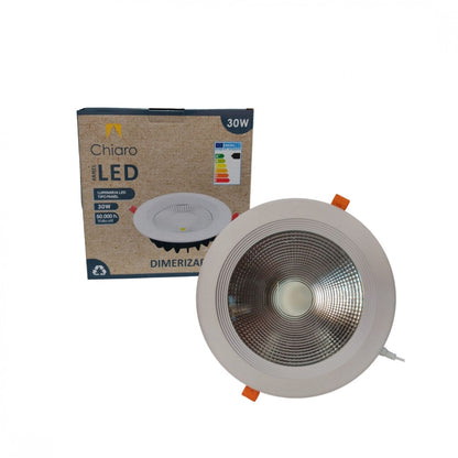 Panel LED 30W, de embutir, empotrar, redondo Dimerizable BLANCO