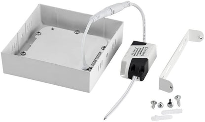 Panel LED 6W, de adosar, aplicar cuadrado BLANCO