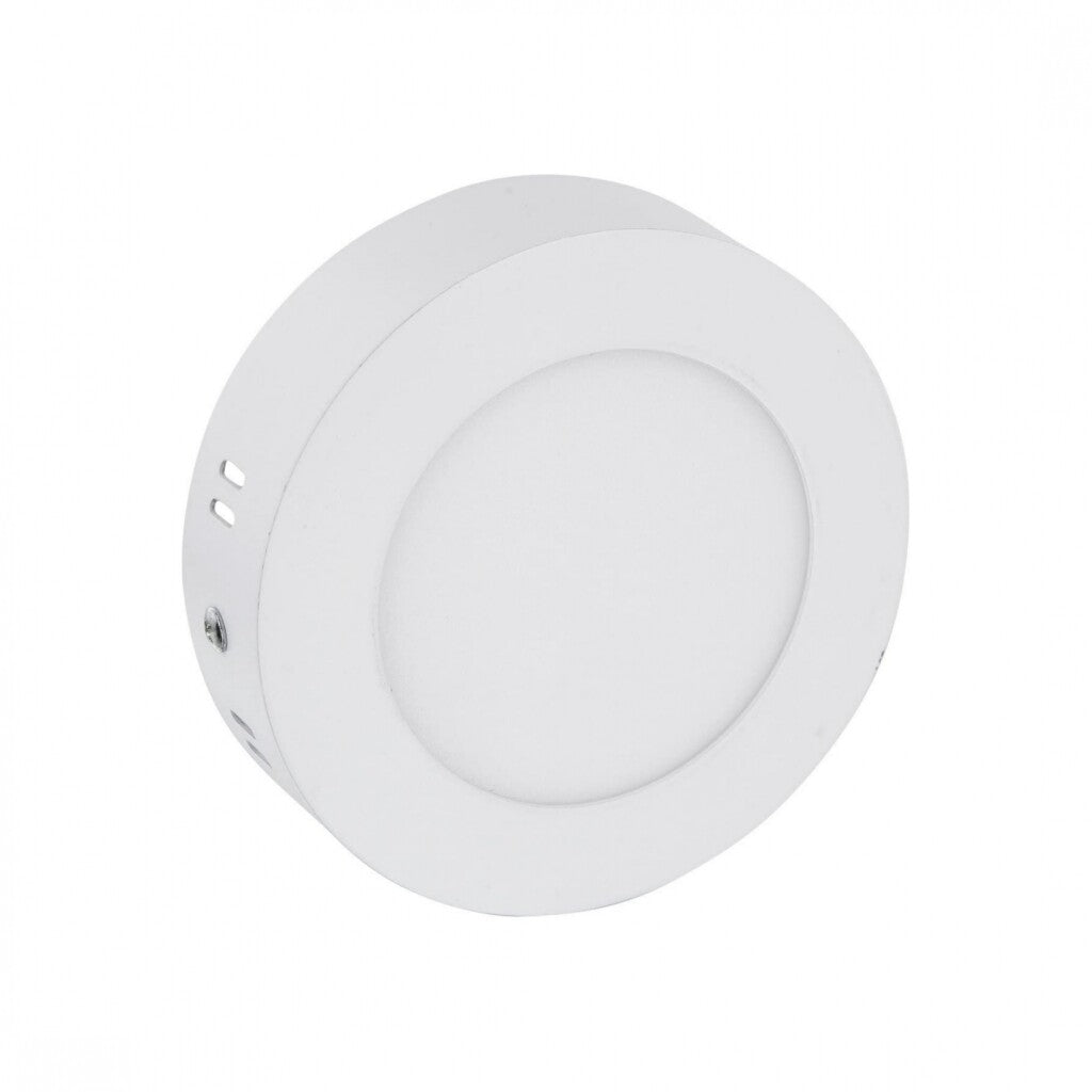 Panel LED 6W, de adosar, aplicar redondo BLANCO