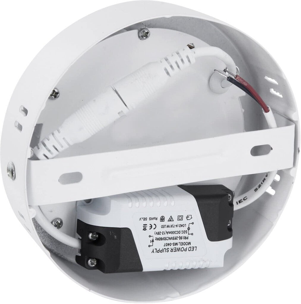 Panel LED 6W, de adosar, aplicar redondo BLANCO
