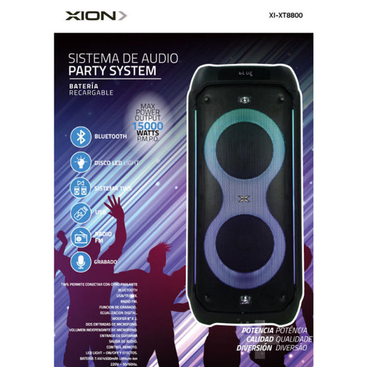 parlante de audio xion xtreme con bateria