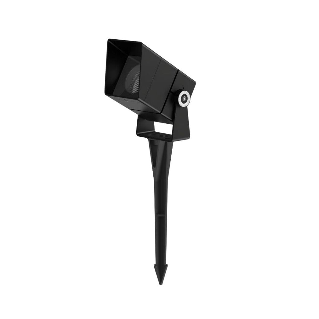 Pincho led 6w Aluminio negro IP66 24 volt con visera antideslumbramiento