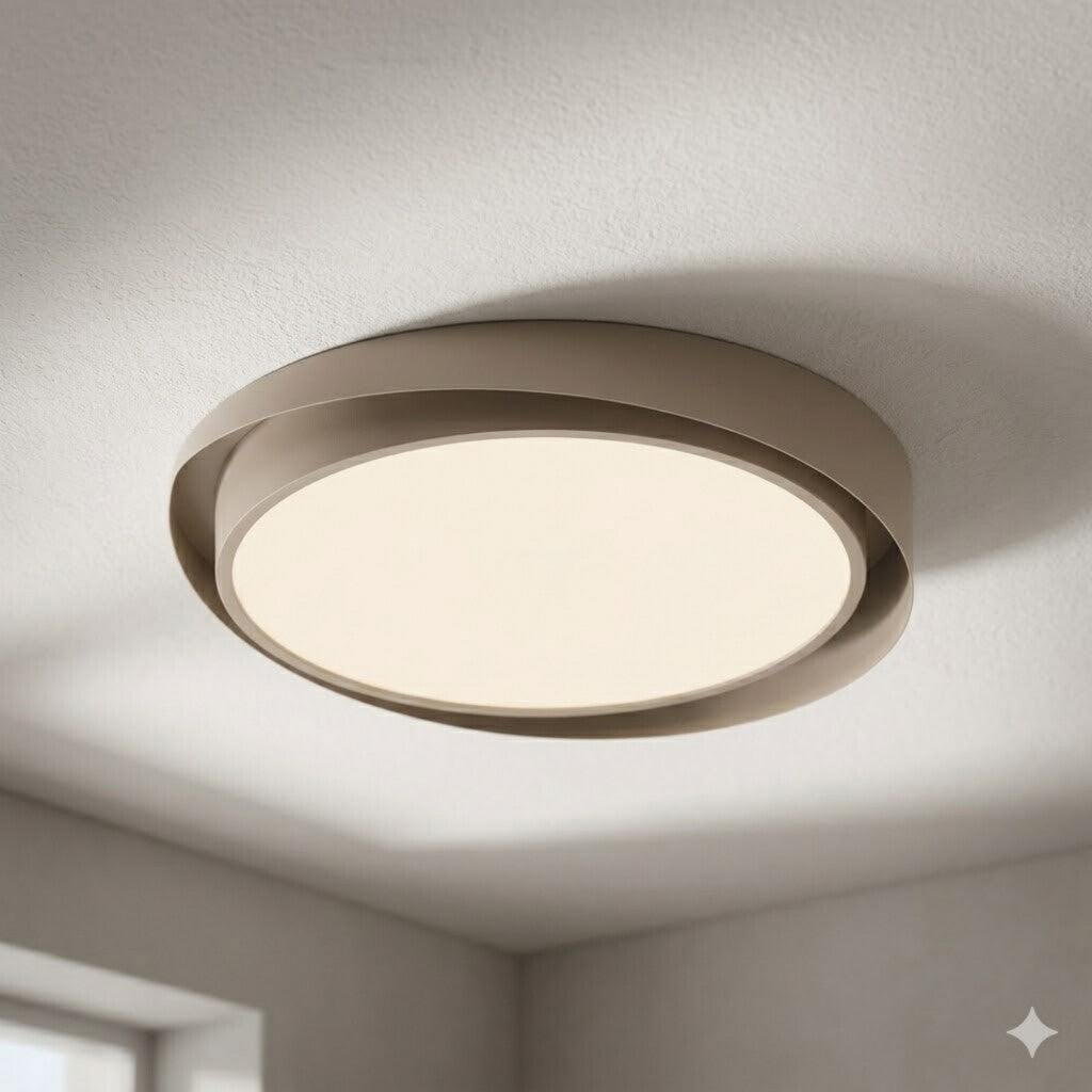 Plafón de led diseño moderno, color tostado 24W 3000K