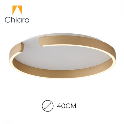 Plafón LED, Diseño anillo cortado, Dimerizable 30W 40CM