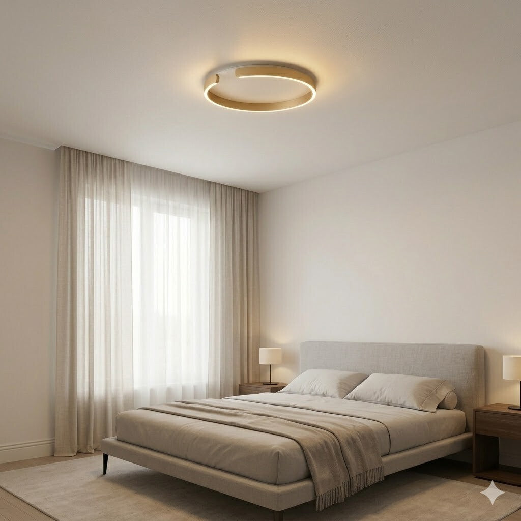 Plafón LED, Diseño anillo cortado, Dimerizable 30W 40CM