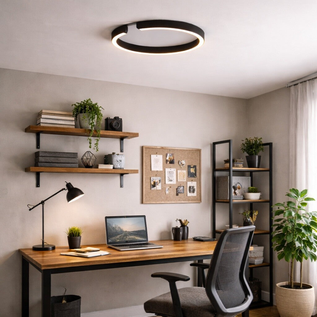 Plafón LED, Diseño anillo cortado, Dimerizable 30W 40CM