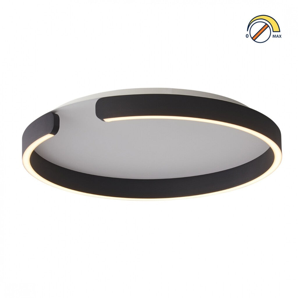 Plafón LED, Diseño anillo cortado, Dimerizable 30W 40CM