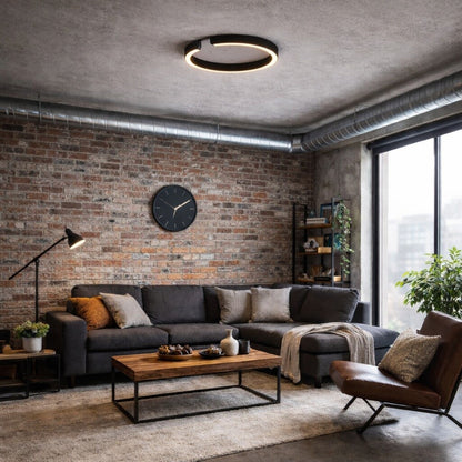 Plafón LED, Diseño anillo cortado, Dimerizable 30W 40CM