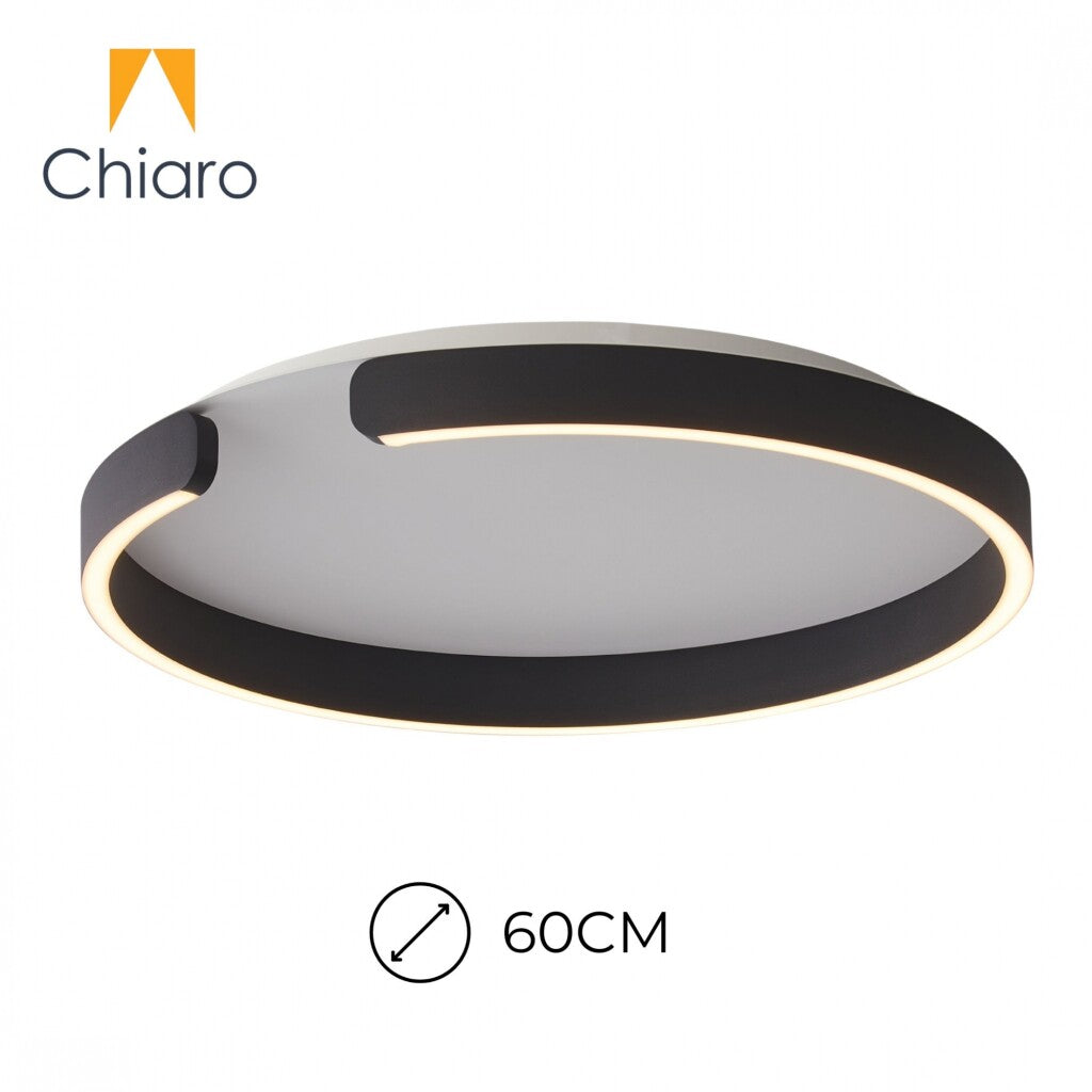 Plafón LED, Diseño anillo cortado, Dimerizable 40W 60CM