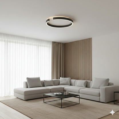 Plafón LED, Diseño anillo cortado, Dimerizable 40W 60CM
