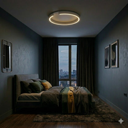 Plafón LED, Diseño anillo cortado, Dimerizable 40W 60CM