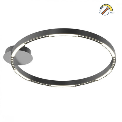 Plafón LED Diseño anillo multi luz negro, Dimerizable 32W 60CM