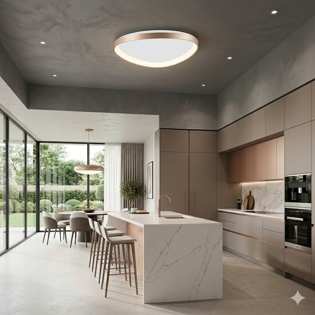 Plafón LED, Diseño triangular, Dimerizable 48W 65CM