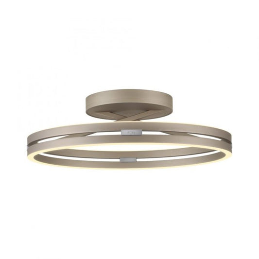 Plafón led doble anillo 42w 60cm regulable a control remoto con varias funciones, Champagne