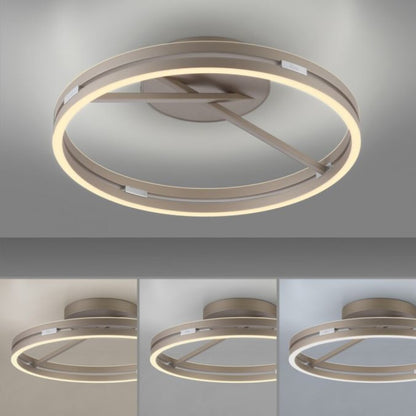 Plafón led doble anillo 42w 60cm regulable a control remoto con varias funciones, Champagne