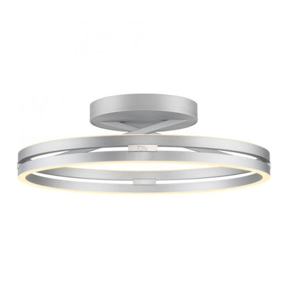 Plafón led doble anillo 42w 60cm regulable a control remoto con varias funciones Plateado