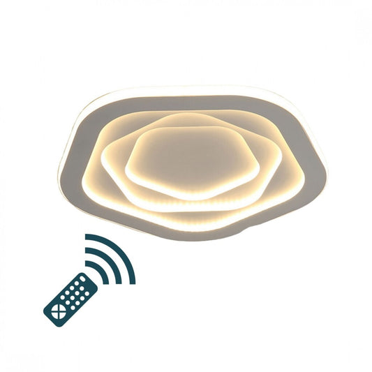 Plafón LED pentagonal a control remoto con funciones