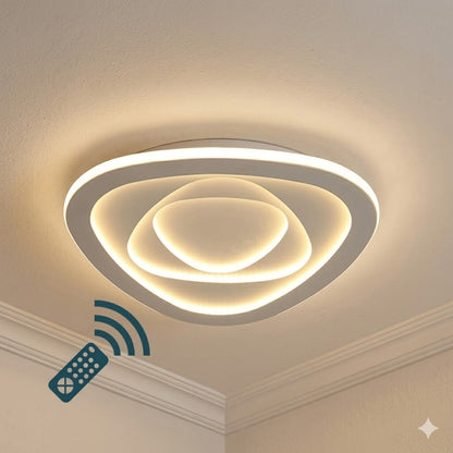 Plafón LED triangular a control remoto con funciones