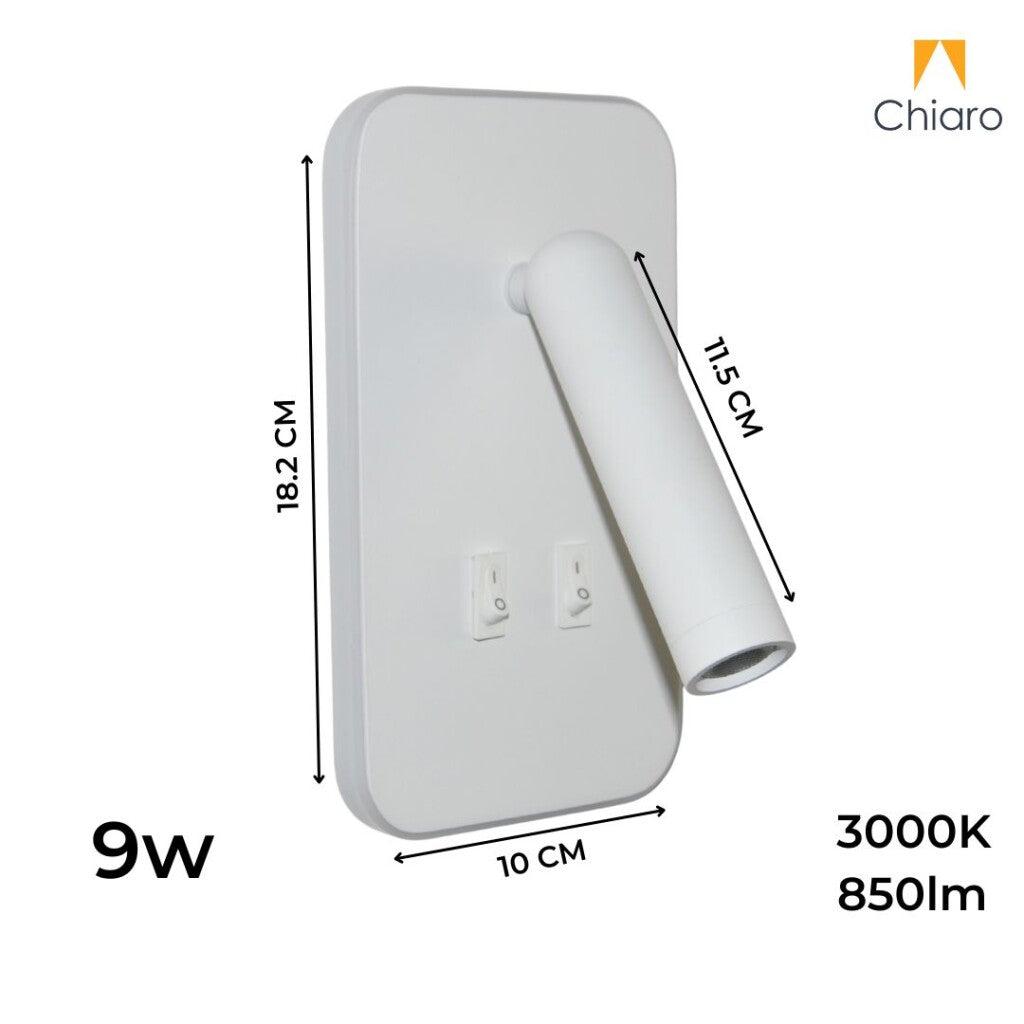Portátil led de pared con SPOT móvil, DOBLE LUZ