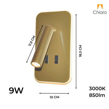 Portátil led de pared con SPOT móvil, DOBLE LUZ