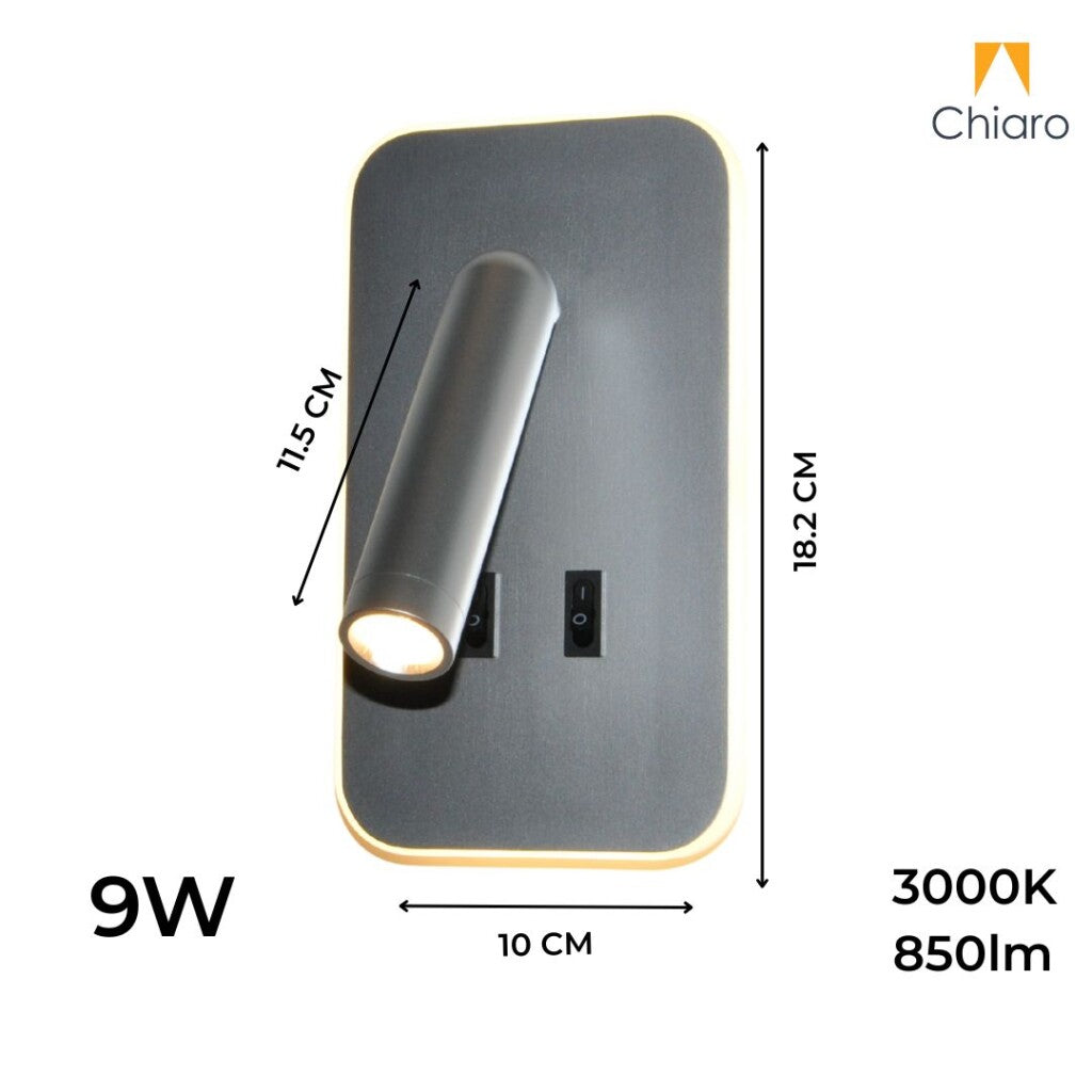 Portátil led de pared con SPOT móvil, DOBLE LUZ