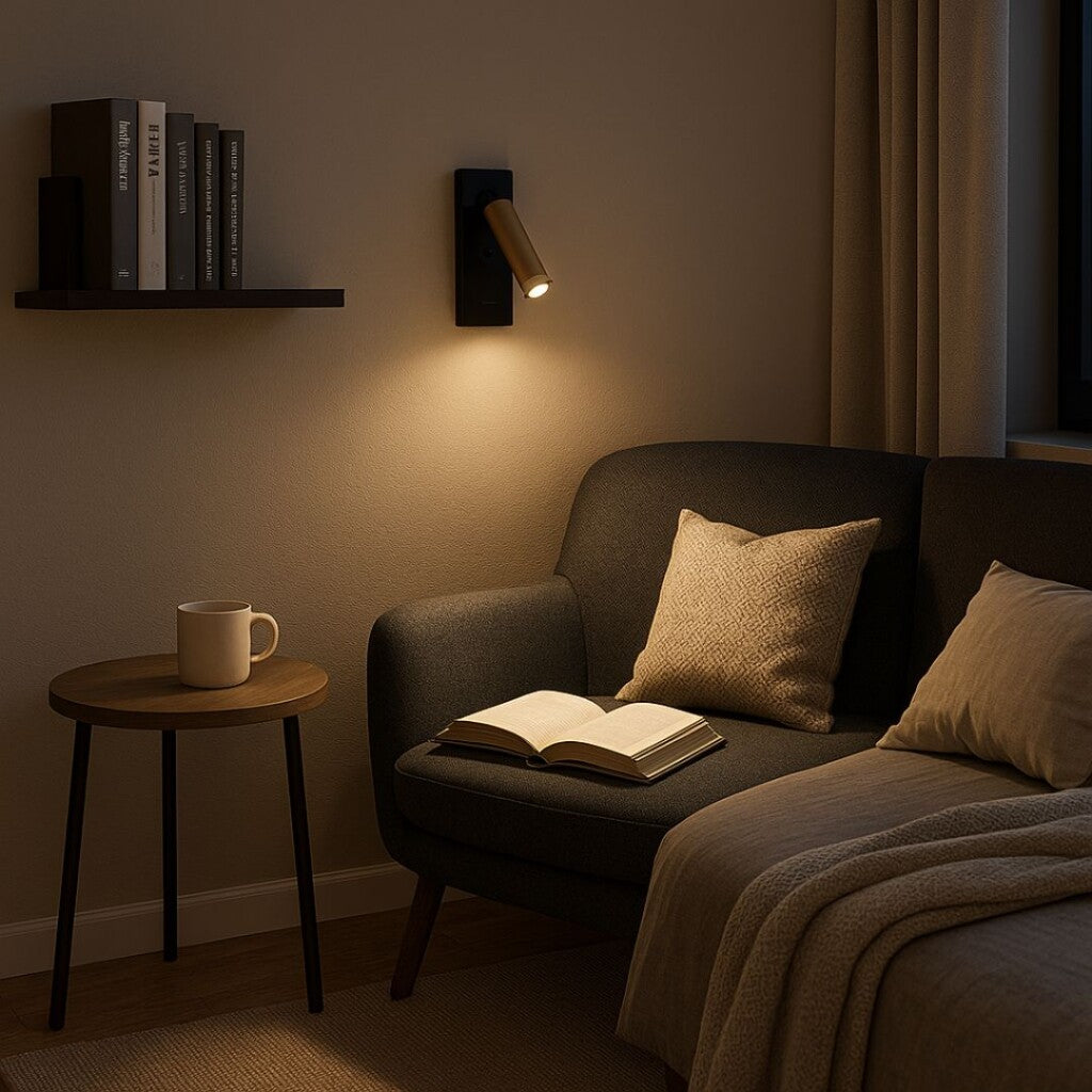 Portátil led de pared con SPOT móvil y puertos USB y USB-C