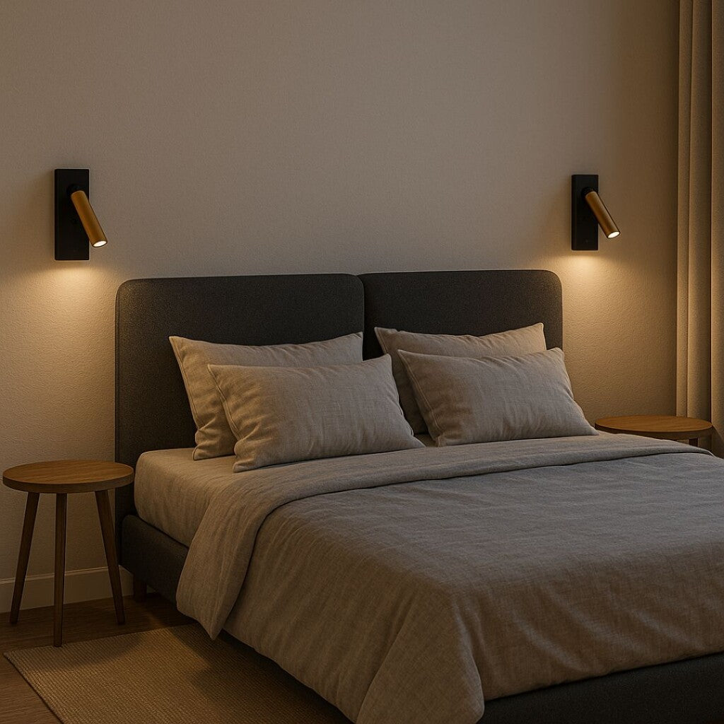 Portátil led de pared con SPOT móvil y puertos USB y USB-C