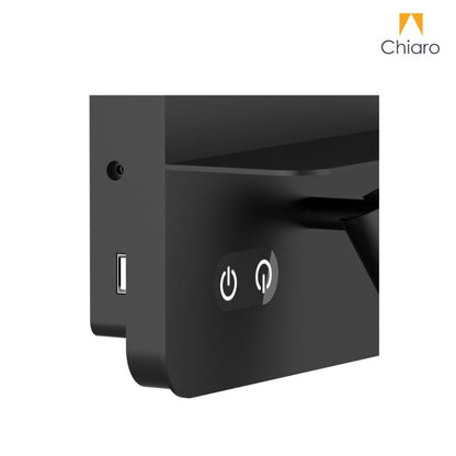 Portátil led de pared con SPOT, USB y DOBLE LUZ DIM 2700K
