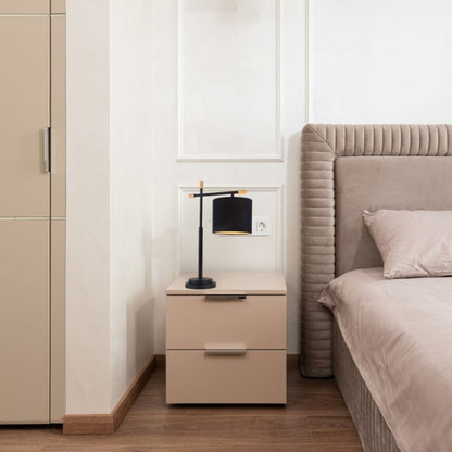 Portátil nórdica tela negra, portalámparas E27 62CM