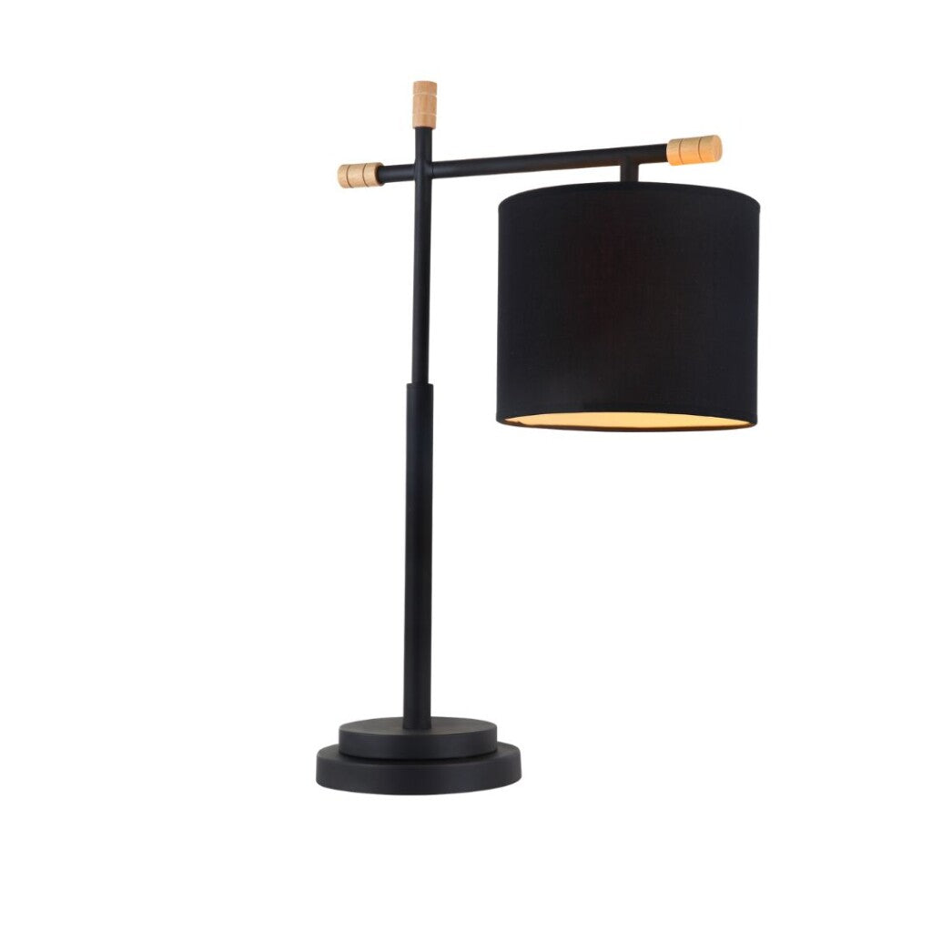 Portátil nórdica tela negra, portalámparas E27 62CM