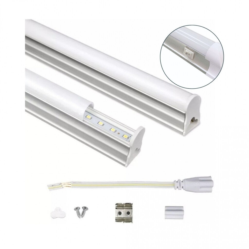 Regleta Led 60cm T5 fina - 8w con llave