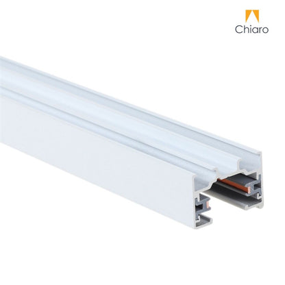 Riel electrificado de aluminio - 2 vías para spot de riel 1 mts