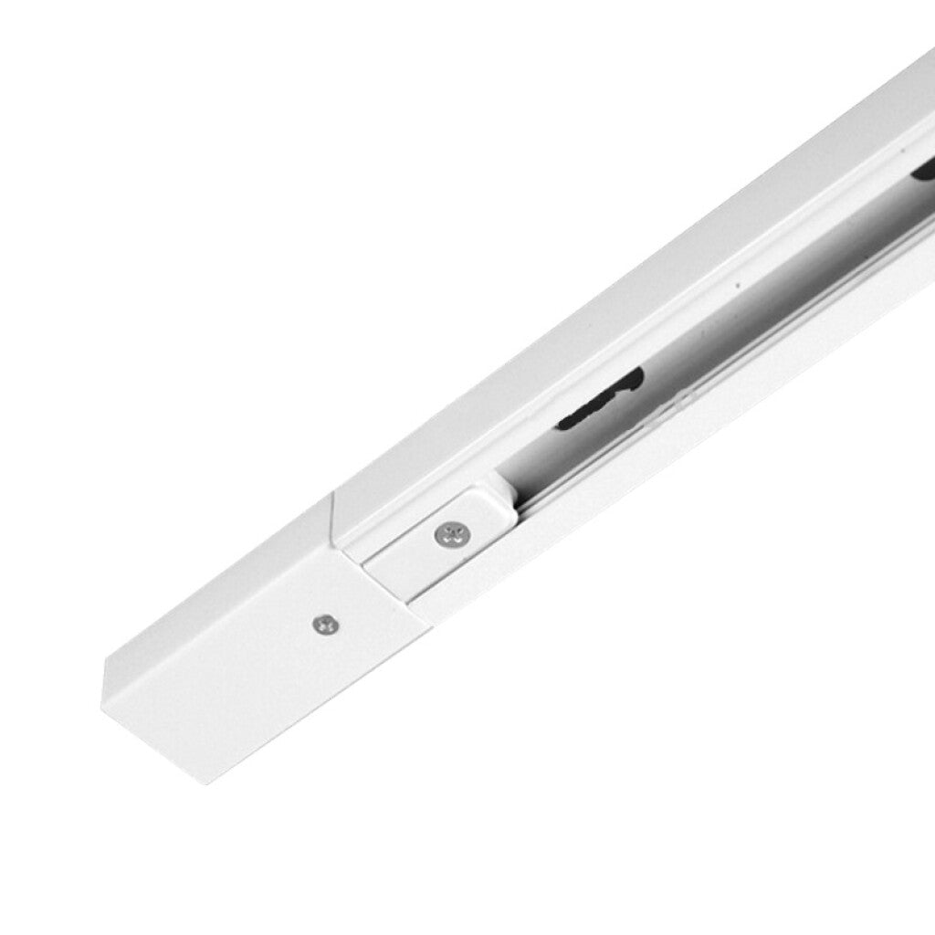 Riel electrificado de aluminio - 2 vías para spot de riel 1 mts