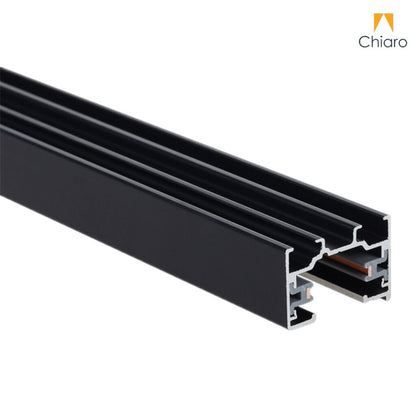 Riel electrificado de aluminio - 2 vías para spot de riel 1 mts