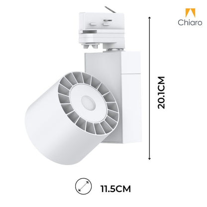 Spot de riel tracklight led 30w 4000K 2 vías 24° BLANCO