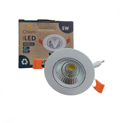 Spot LED 5W MÓVIL, de empotrar redondo, Dimerizable BLANCO