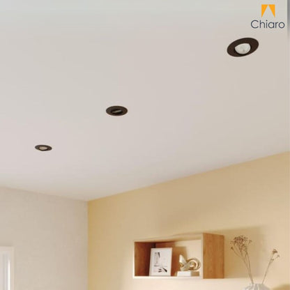Spot LED 5W MÓVIL, de empotrar redondo, Dimerizable NEGRO
