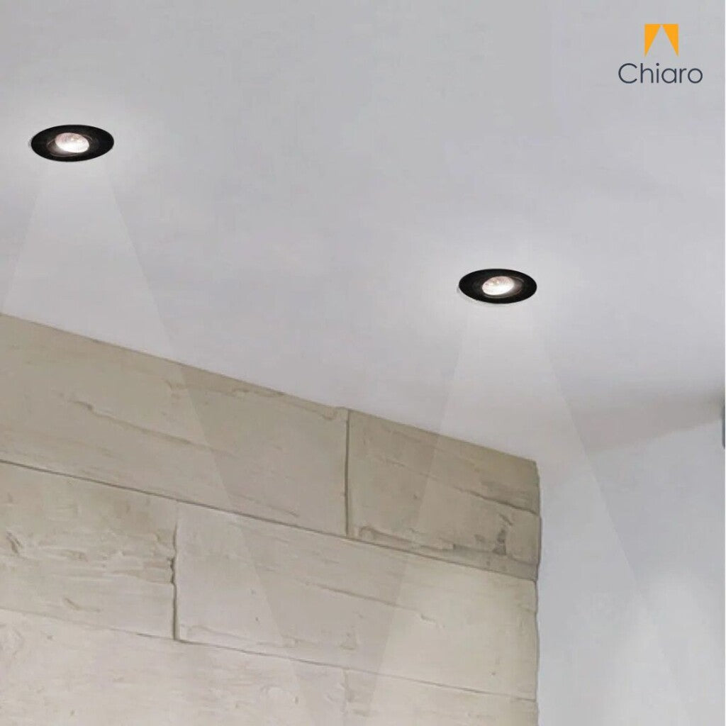 Spot LED 5W MÓVIL, de empotrar redondo, Dimerizable NEGRO