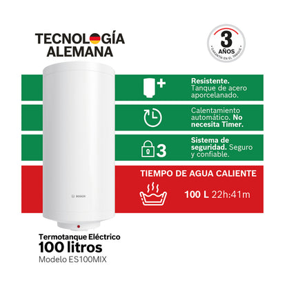 Termotanque eléctrico Bosch ES0100MIX 100 L