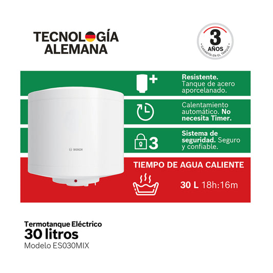 Termotanque eléctrico Bosch ES030MIX 30 L
