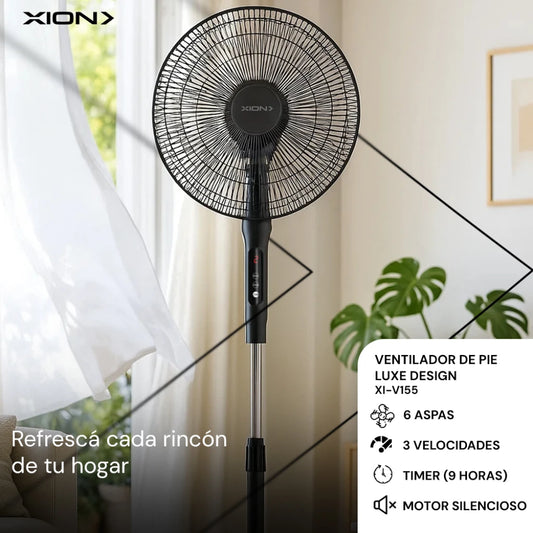 ventilador de pie luxe design con control