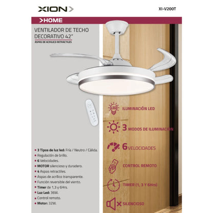 Ventilador de techo 42".
