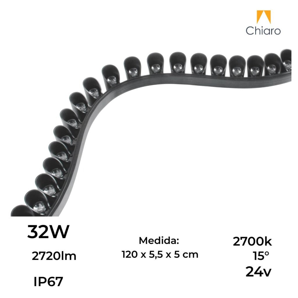 Wallwasher bañador flexible de pared led 120cm