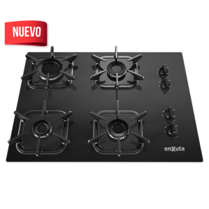 Anafe de Empotrar a Gas en Vidrio negro – AENXV2742NG – Enxuta