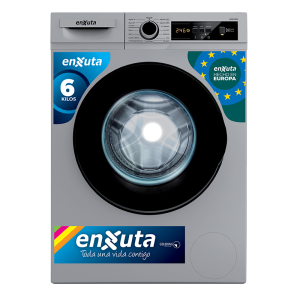 Lavarropas ENXUTA LENX765DS – Carga Frontal 6kg, 1000RPM, 15 Programas