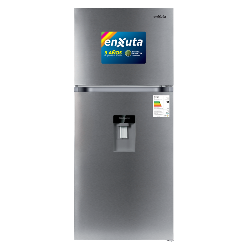 Refrigerador Frío Seco Inverter 409 Litros Inox con Dispensador – RENX410DI – Enxuta