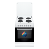 Cocina Eléctrica 4 Discos Eléctricos y Convección Blanca 60x60 - CENX5648W - Enxuta