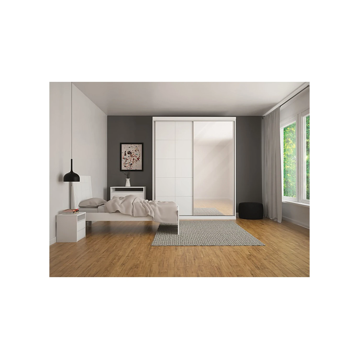 Placard Ropero South MDF Blanco - Puertas Corredizas 2 y 3 Puertas - Imagen 4