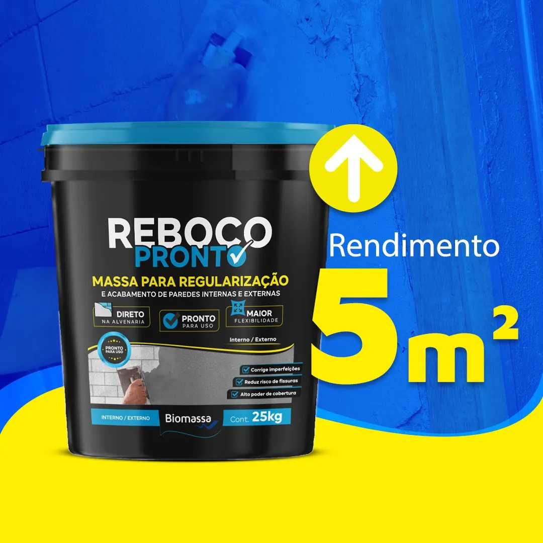Revoque Pronto 3 En 1 Paredes Internas Y Externas Biomassa - Imagen 2